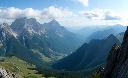 Image representing a destination: Scenic view in the Pyrenees mountains